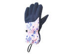 CRIVIT Kids' Ski Gloves, navy with floral pattern