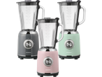 Tre SilverCrest-blenders i grått, rosa och mintgrönt.
