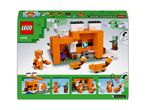 LEGO Minecraft The Fox Lodge set with figures and accessories.