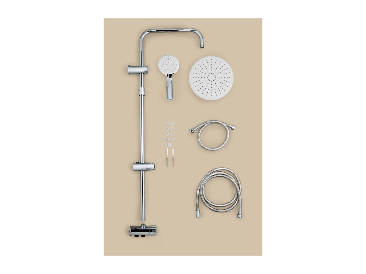 LIVARNO Chrome-Plated Shower Riser Kit