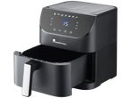Una friggitrice ad aria Masterpro con display digitale e cestello estraibile.