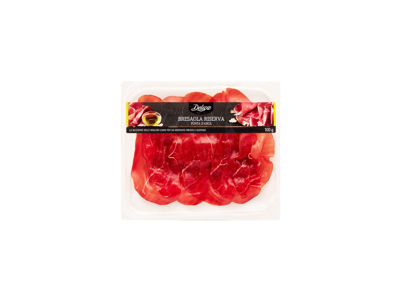 Confezione di fette di pomodoro rosso.