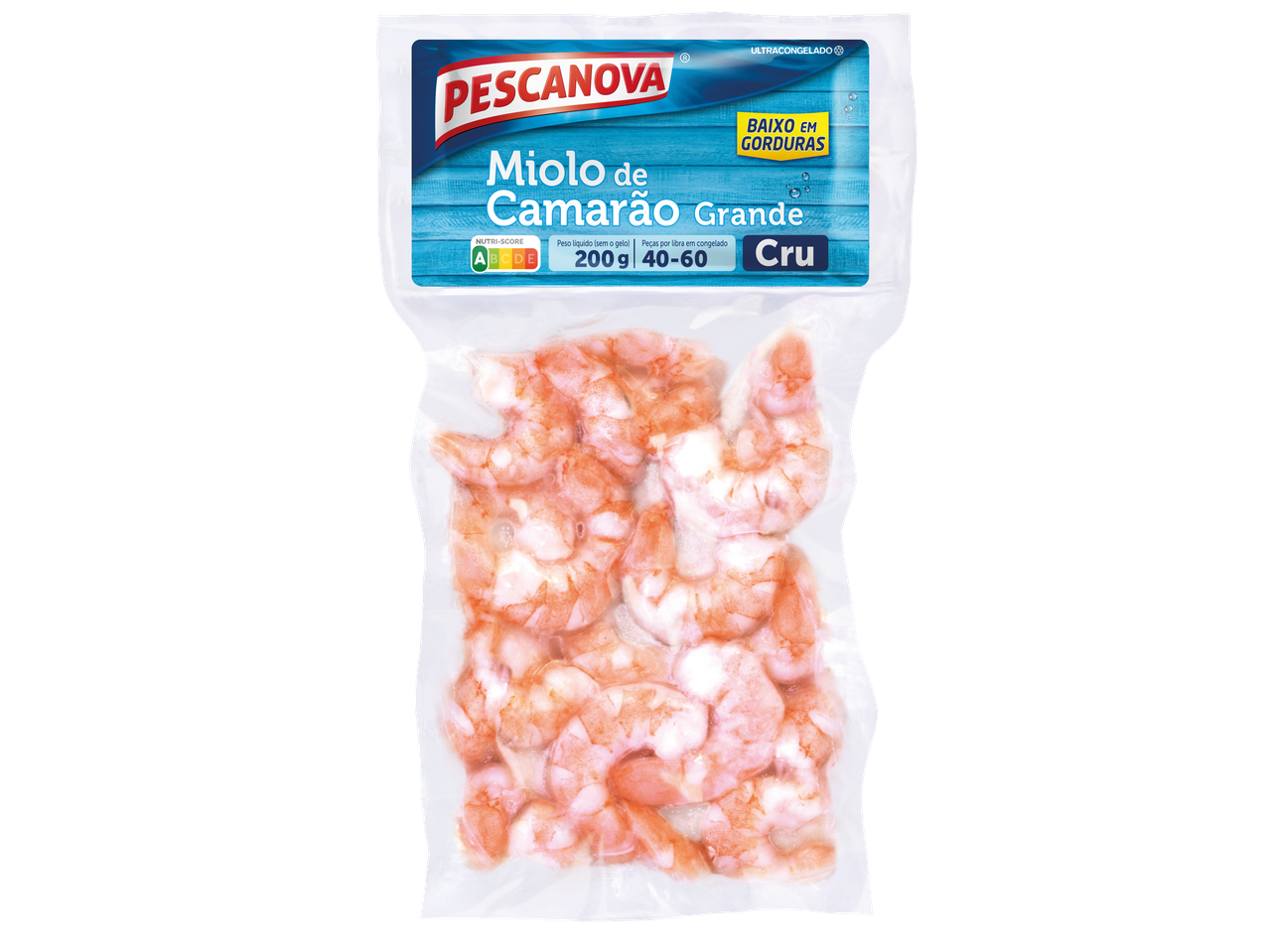 Camarões Pescanova grandes crus congelados.
