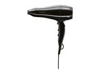 A black hair dryer.