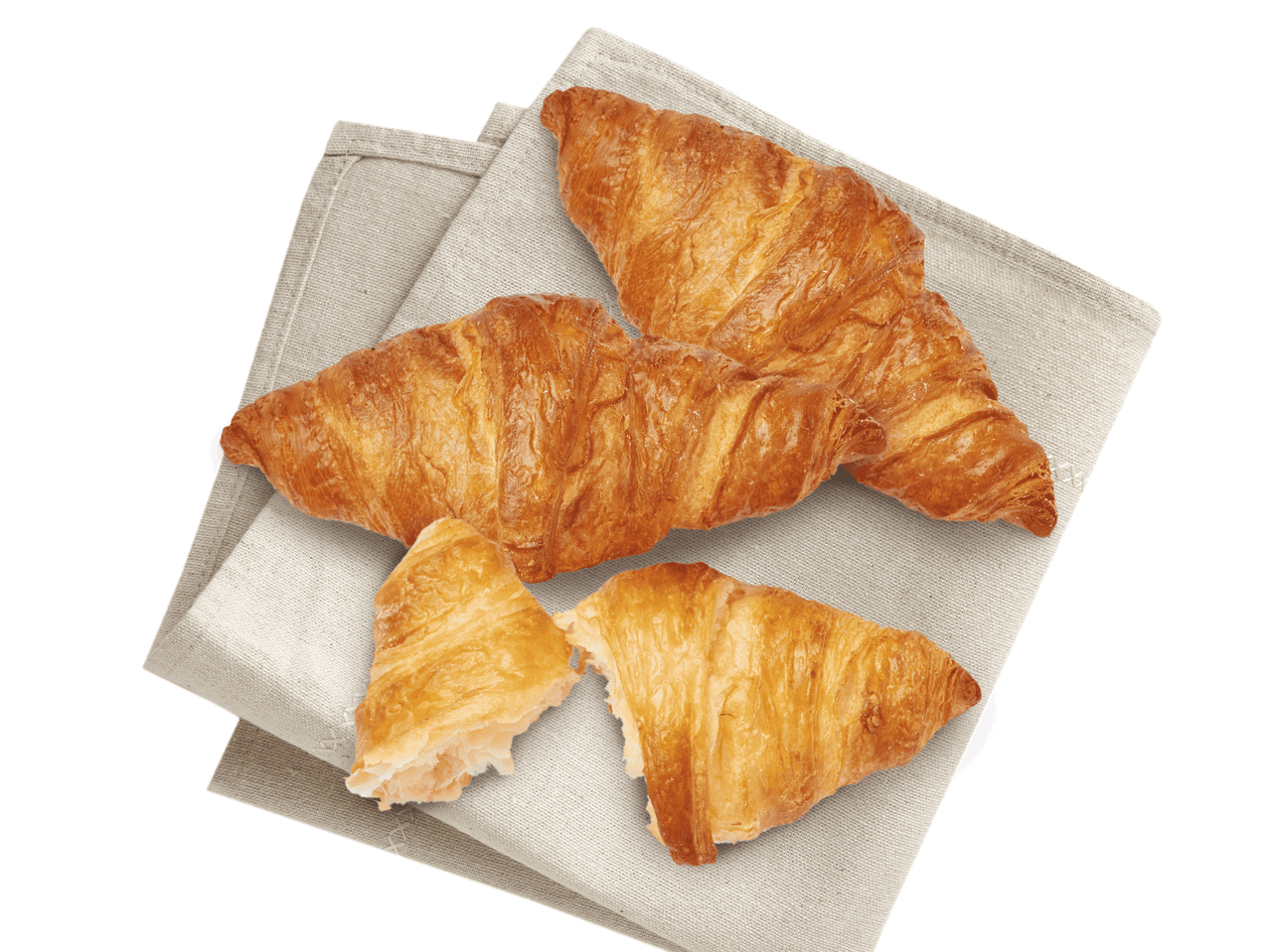 Drei McDonald's Croissants auf Pergamentpapier.