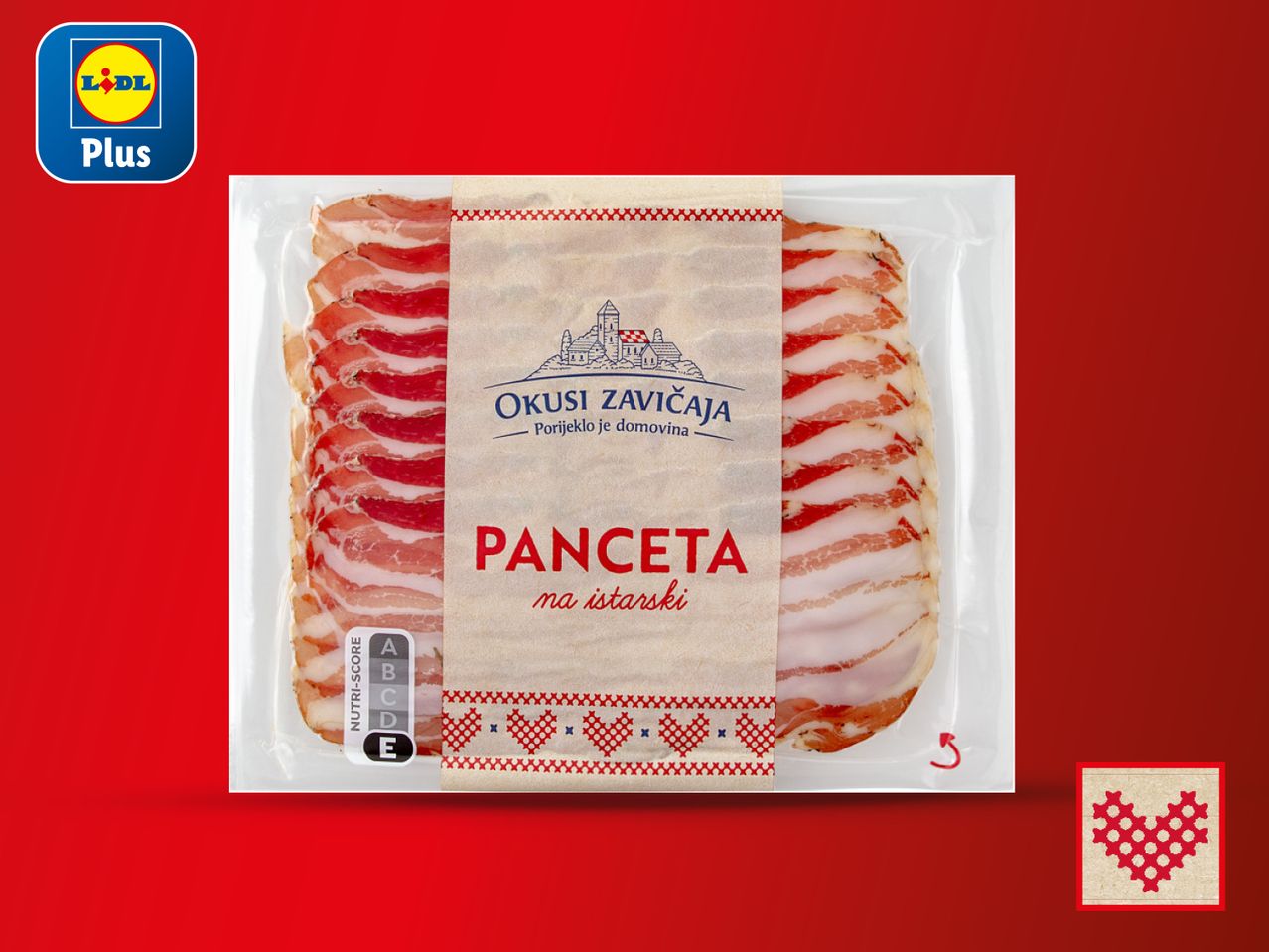Panceta u pakiranju marke Čakovec, dostupna u trgovini Lidl.
