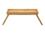 Bamboo bed tray with foldable legs