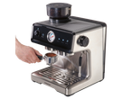 Espressor SilverCrest cu râșniță integrată și portafiltru introdus
