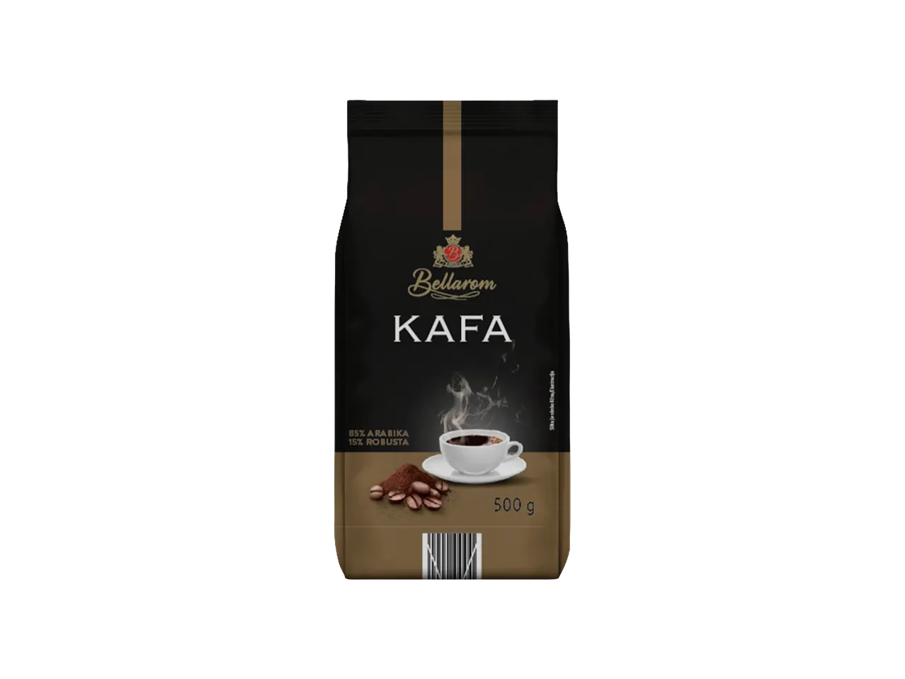 Pakovanje kafe sa šoljicom kafe, zrnima i mlevenom kafom, 85% Arabika, 15% Robusta, 500g