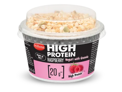 High protein yoghurt met granola