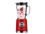 Blender roșu de 600W cu fructe de pădure și iaurt, având logo-ul 1973.