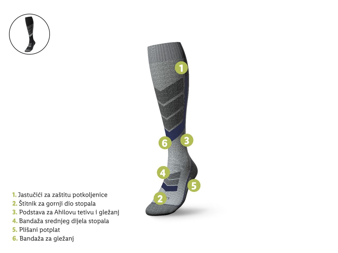 Idi na pun prikaz ekrana: Muške termo čarape - Slika 1