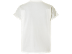 Vit t-shirt med korta ärmar för kvinnor.