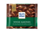 Шоколад Ritter Sport, млечен с цели бадеми, 100 g/опаковка.