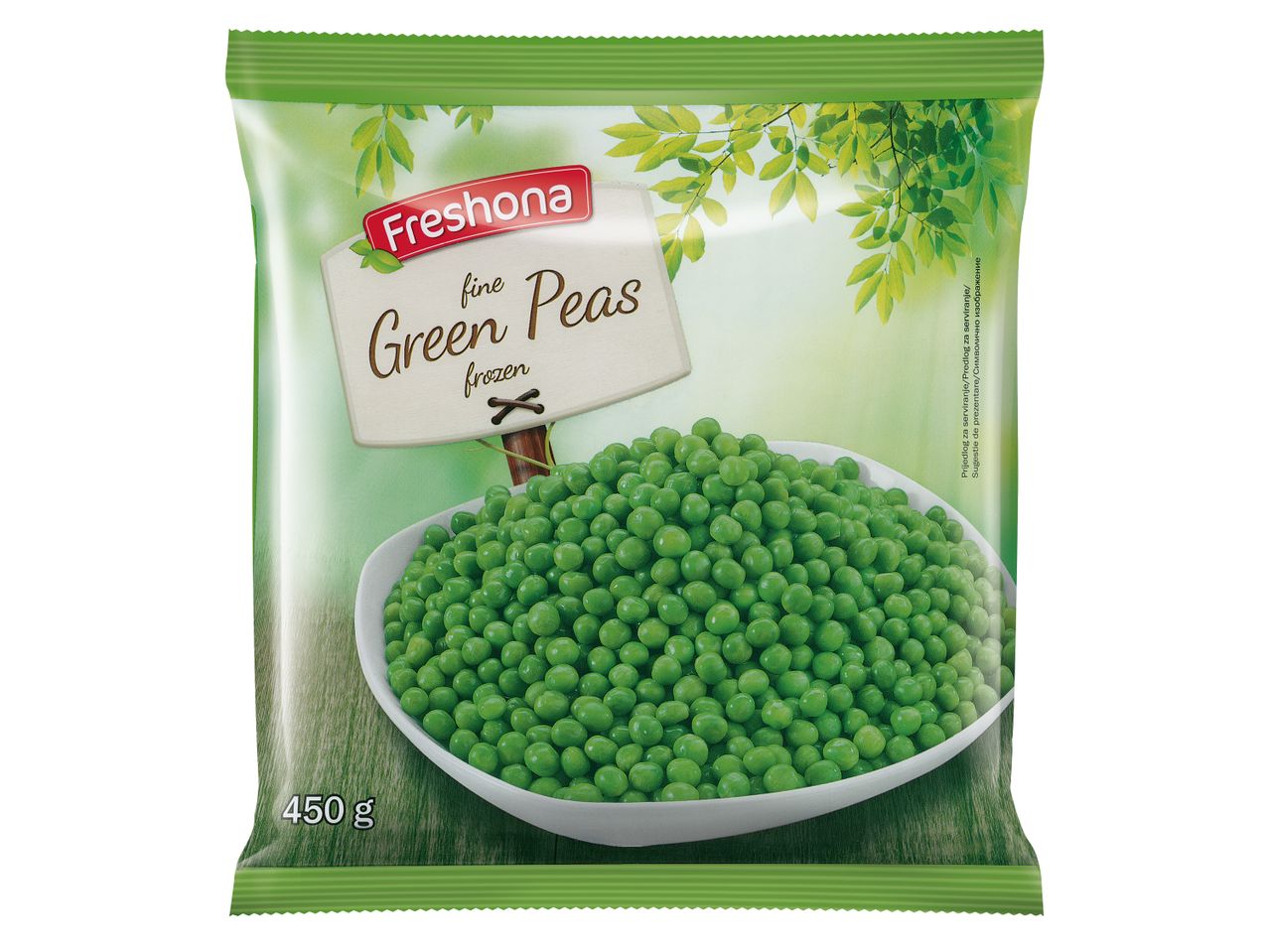 Пакет замразен грах Freshona, 450 g/опаковка.
