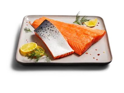 Norwegische Lachsseite