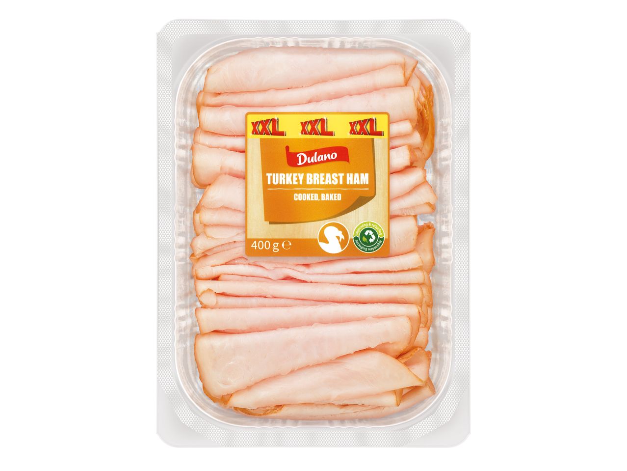 Пуешки гърди XXL, нарязани, Dulano, 400 g/опаковка
