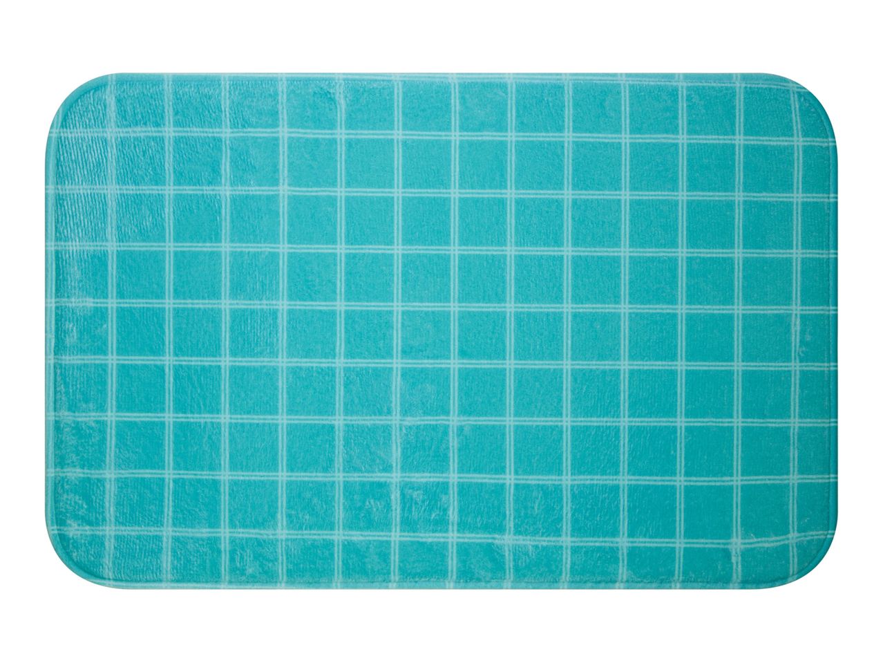 A teal self-healing cutting mat with a grid pattern.