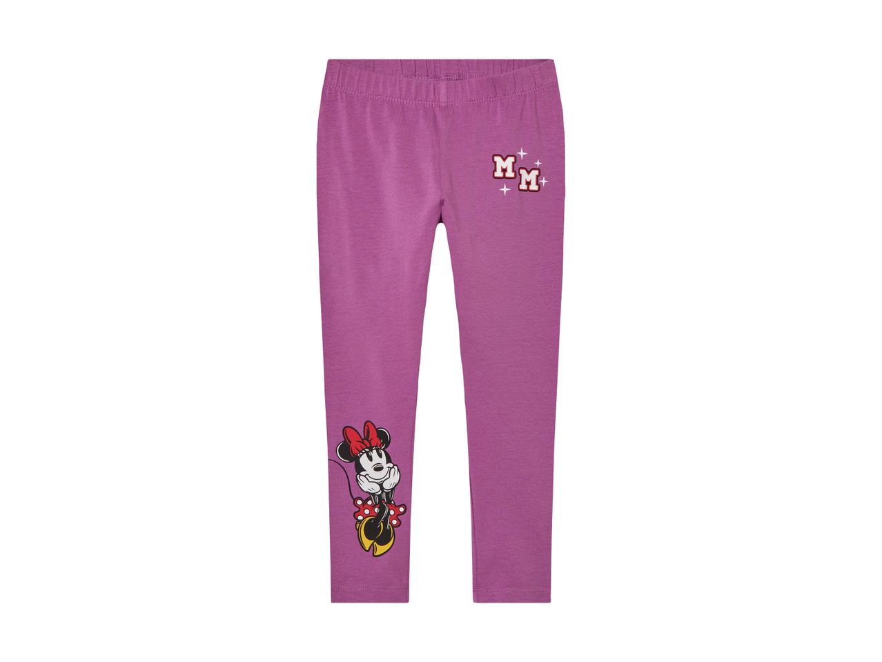 Purple girls' leggings with ice cream cone graphic.