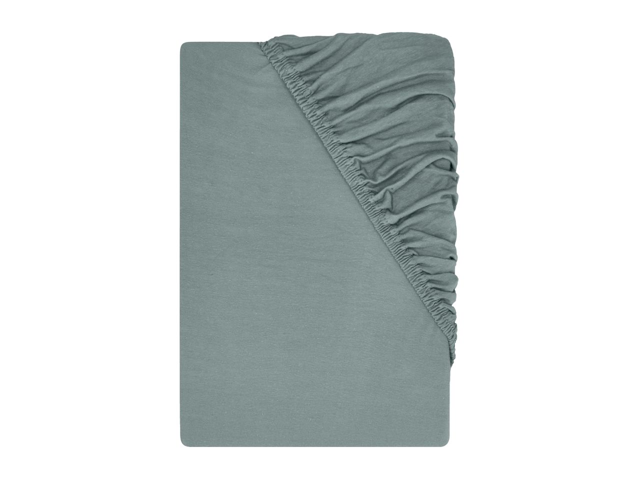 Light green fitted sheet with elasticated corners