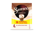 Verpakking met 16 cappuccinopads, maxi pack/value pack.