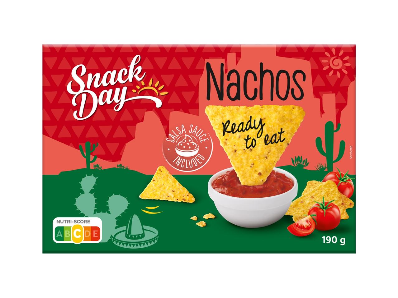 Snack Day Nacho's met salsasaus, 190g