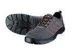 Scarpe antinfortunistiche grigie e arancioni Parkside con suola antiscivolo.
