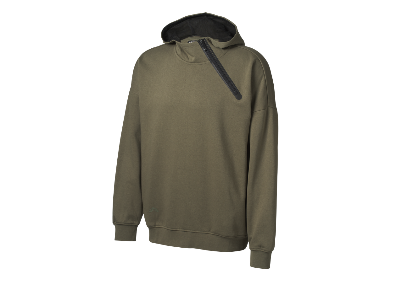 CRIVIT alyvuogių žalios spalvos ilgomis rankovėmis funkcinė striukė su įstrižu užtrauktuku