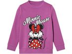 Purple Minnie Mouse sweatshirt with a graphic of Minnie covering her eyes.