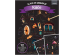 Set za grebanje sa temom kuća, uključuje 12 listova, 2 lista sa uputstvima i olovku za grebanje.