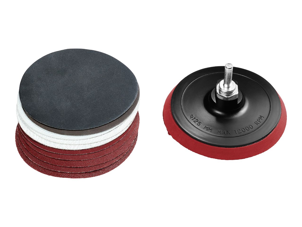 Hook & Loop Sanding Pad With Sanding Sheets - 11 Pieces