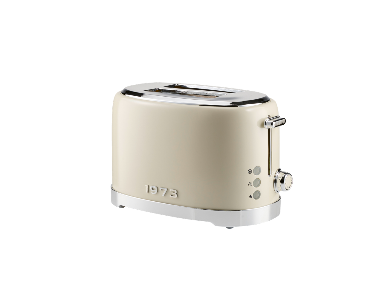 Silvercrest 980 W röster kreemjas värvitoonis kroomitud detailidega.
