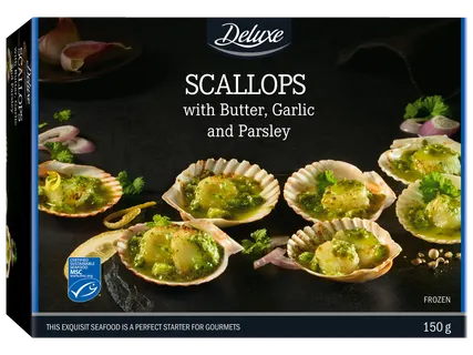 Šukutės su sviestu, česnakais ir petražolėmis