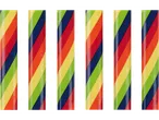 Creioane colorate cu dungi curcubeu.
