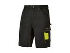 Parkside black work shorts with neon yellow accents and multiple pockets.