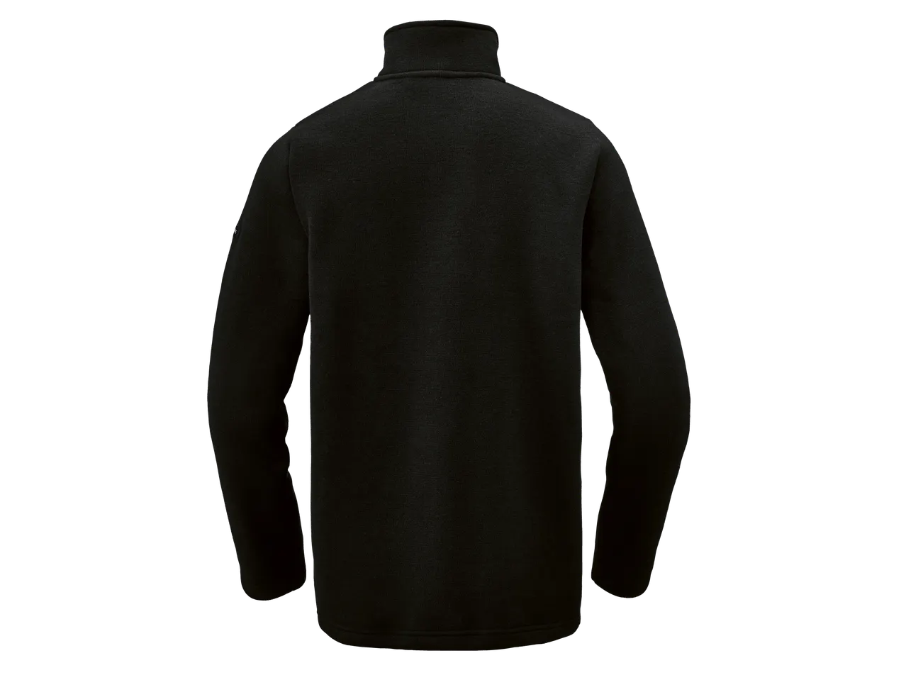 Svart PARKSIDE® fleecetröja med hög krage, bakifrån