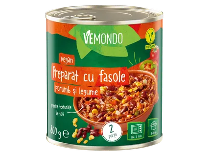 Preparat cu fasole porumb și legume