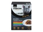 Coshida Premium: adult cat food in gravy with beef, chicken & duck.