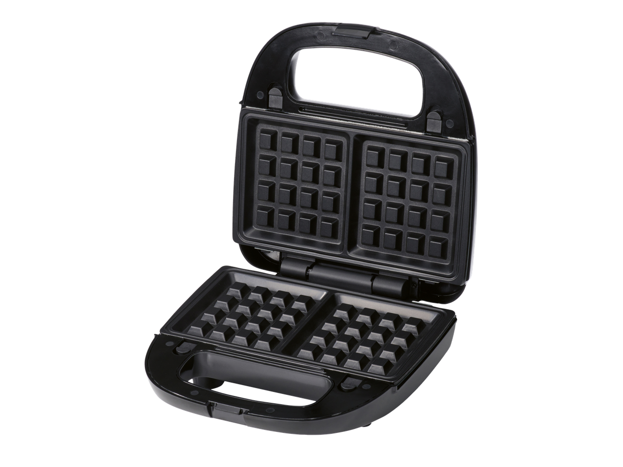 Dvigubas vaflinis keptuvas su nelimpančia danga.