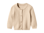 Beige strikket cardigan til babyer med knapper