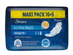 Siempre Ultra betét Night+wings maxi kiszerelés 15 darabos, Aloe Vera illattal.