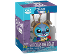 Funko Minis Stitch figure dressed as the Beast, holding a rose.