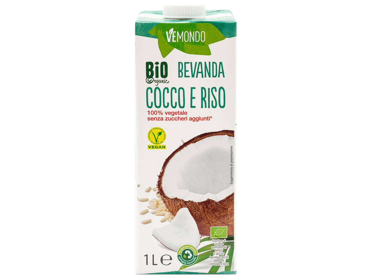 Bevanda biologica cocco e riso
