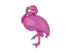 En lyserød flamingo-ballon.