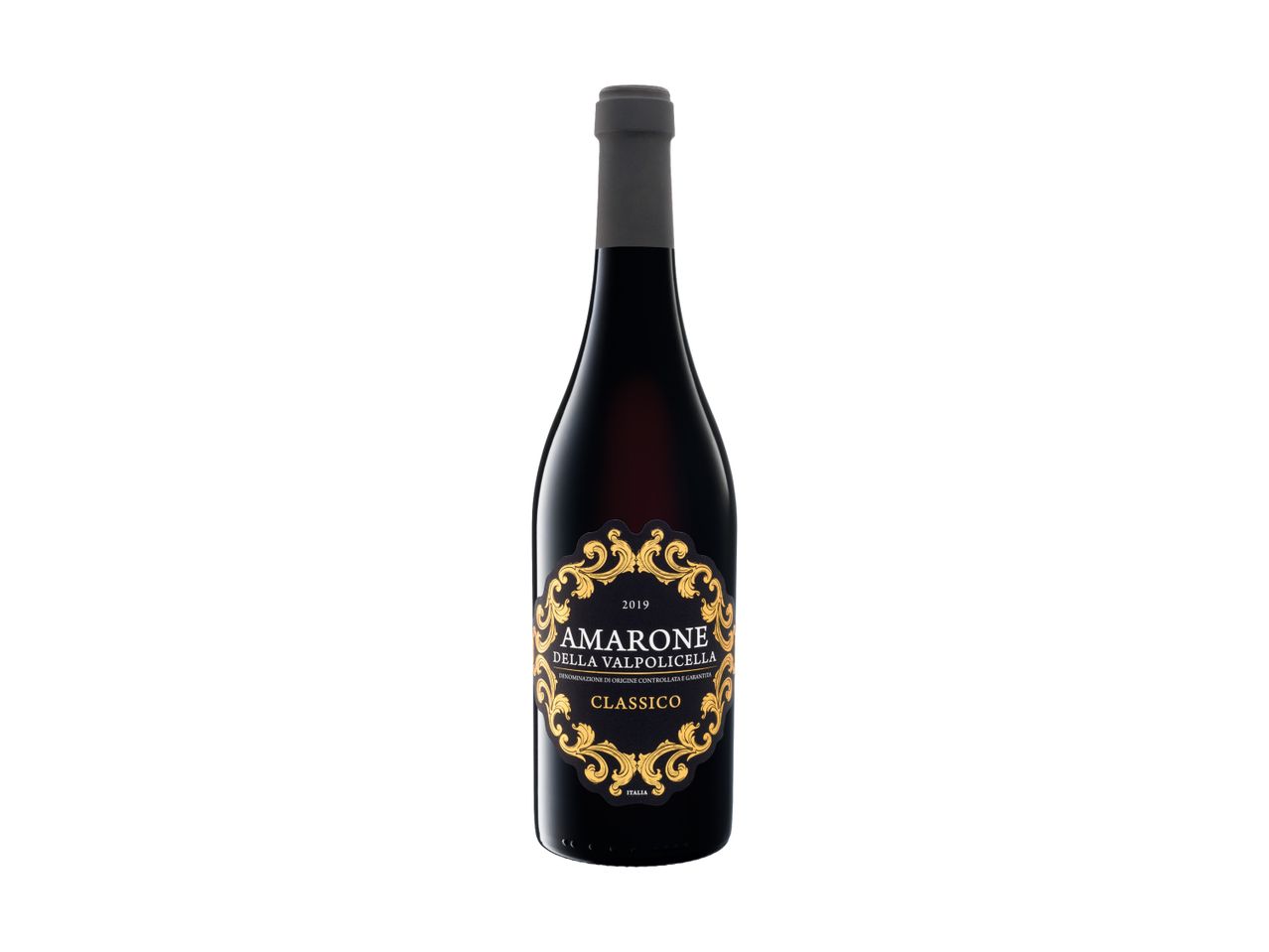 Flasche Amarone della Valpolicella Classico Wein, Jahrgang 2019.
