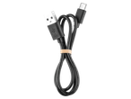 Cabo USB-A para USB-C preto com elástico, para a lâmpada LED de mesa LIVARNO home.