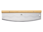 Grill Meister pizza cutter with wooden handle.
