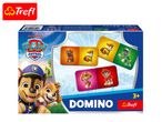 Paw Patrol domino game featuring characters like Chase, Skye, Rubble, and Marshall.