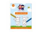 Kleur- en knutselboek met kartonnen figuren om zelf in te kleuren en te maken.