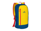 Sac à dos Crivit jaune et bleu pour enfants.